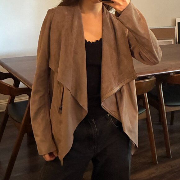 Vigoss Faux Suede Jacket with Drape Collar - Size Small - Picture 3 of 12